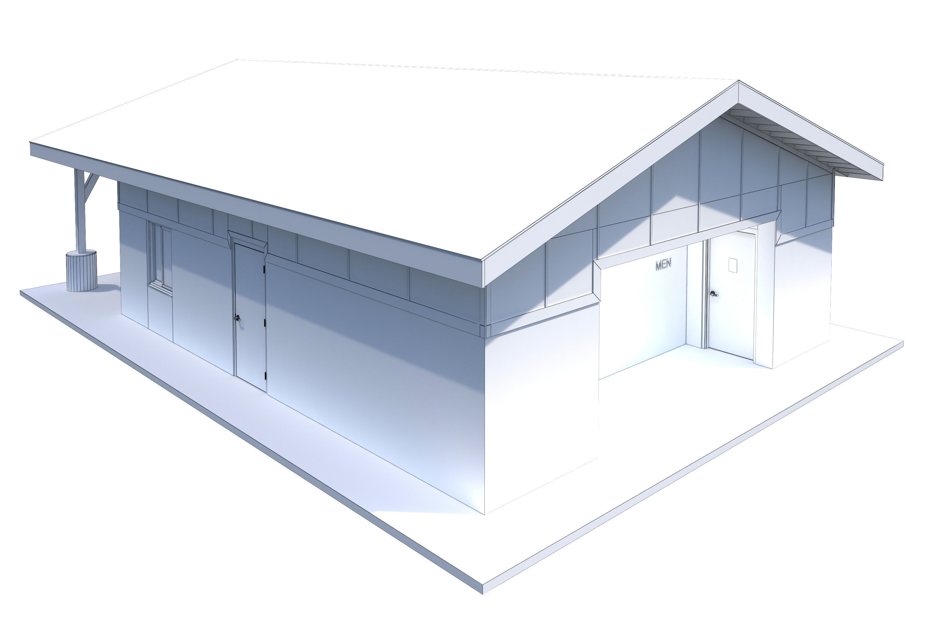 Public Building-001 Restroom 3D model_15