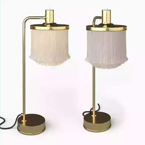 Hans Agne Jakobsson Brass and Silk Cord Table Lamp