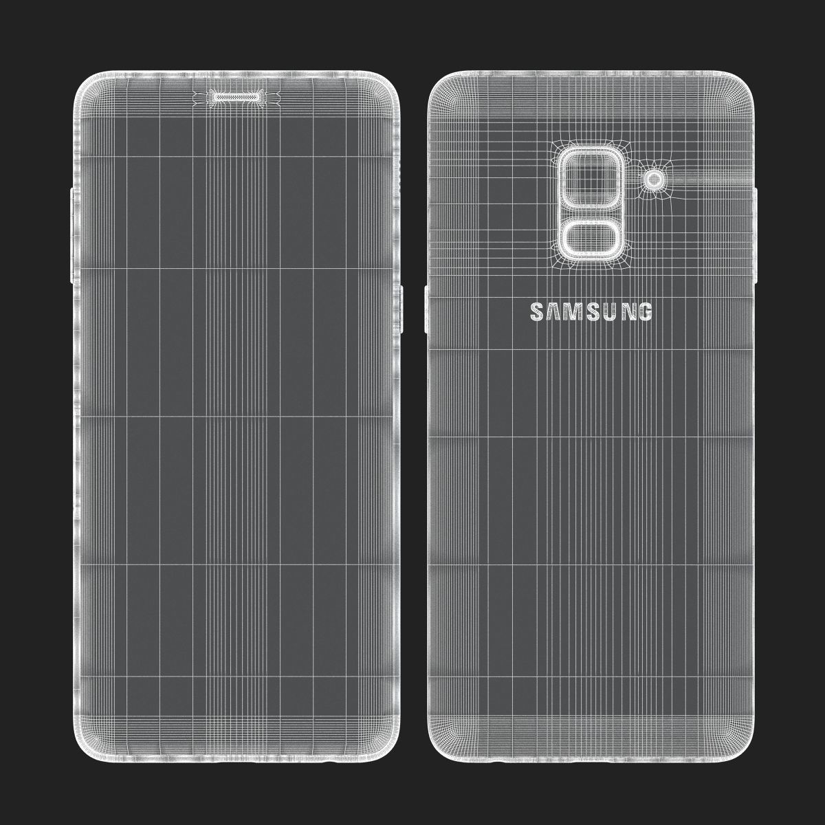 Samsung Galaxy A8 Plus 2018 Orchid Grey 3D model_13