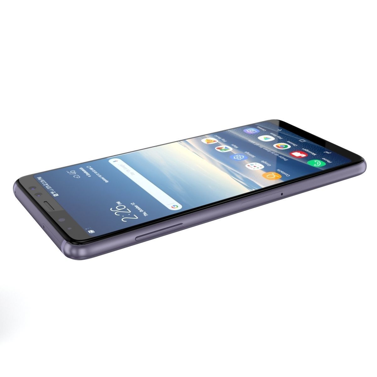 Samsung Galaxy A8 Plus 2018 Orchid Grey 3D model_3