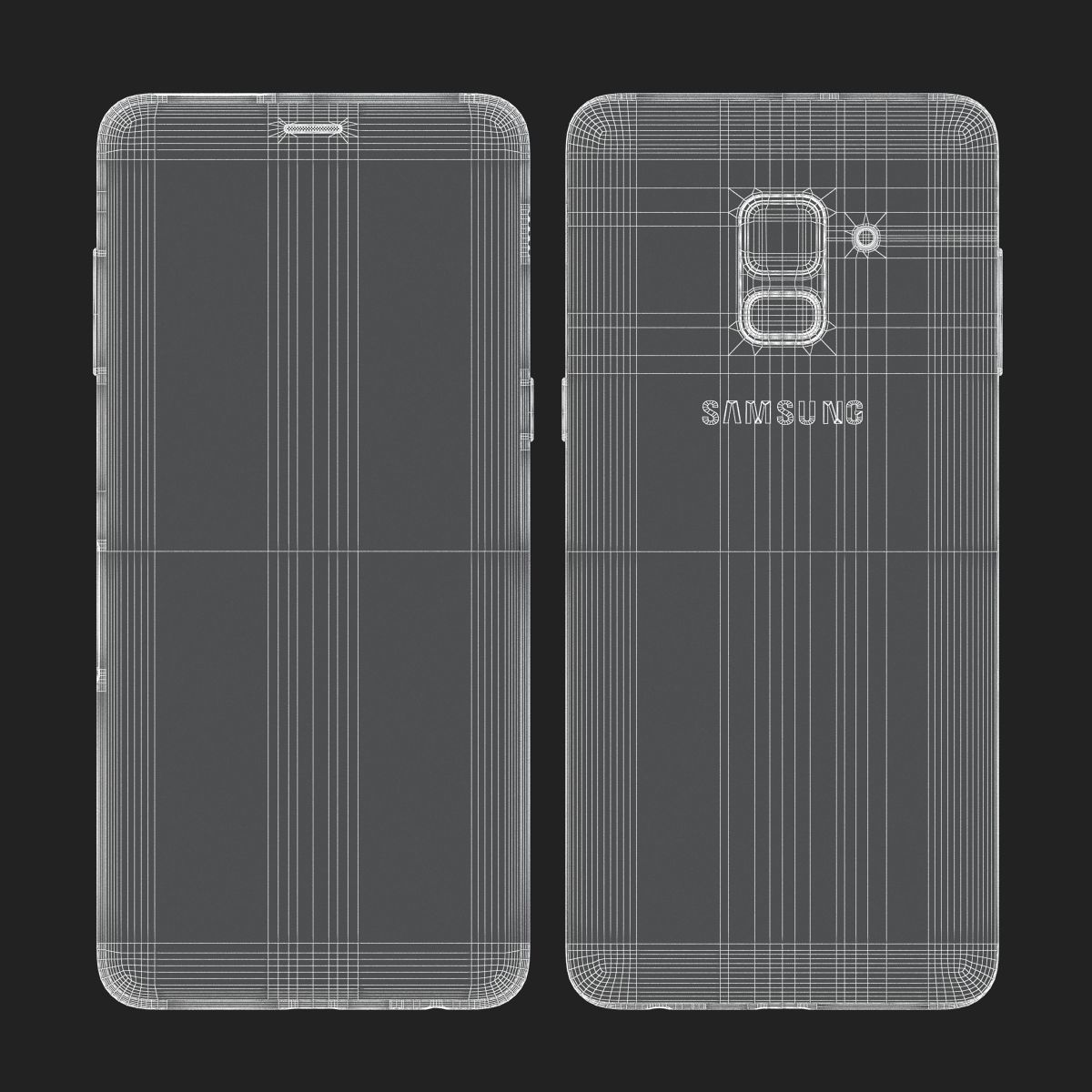 Samsung Galaxy A8 Plus 2018 Orchid Grey 3D model_11