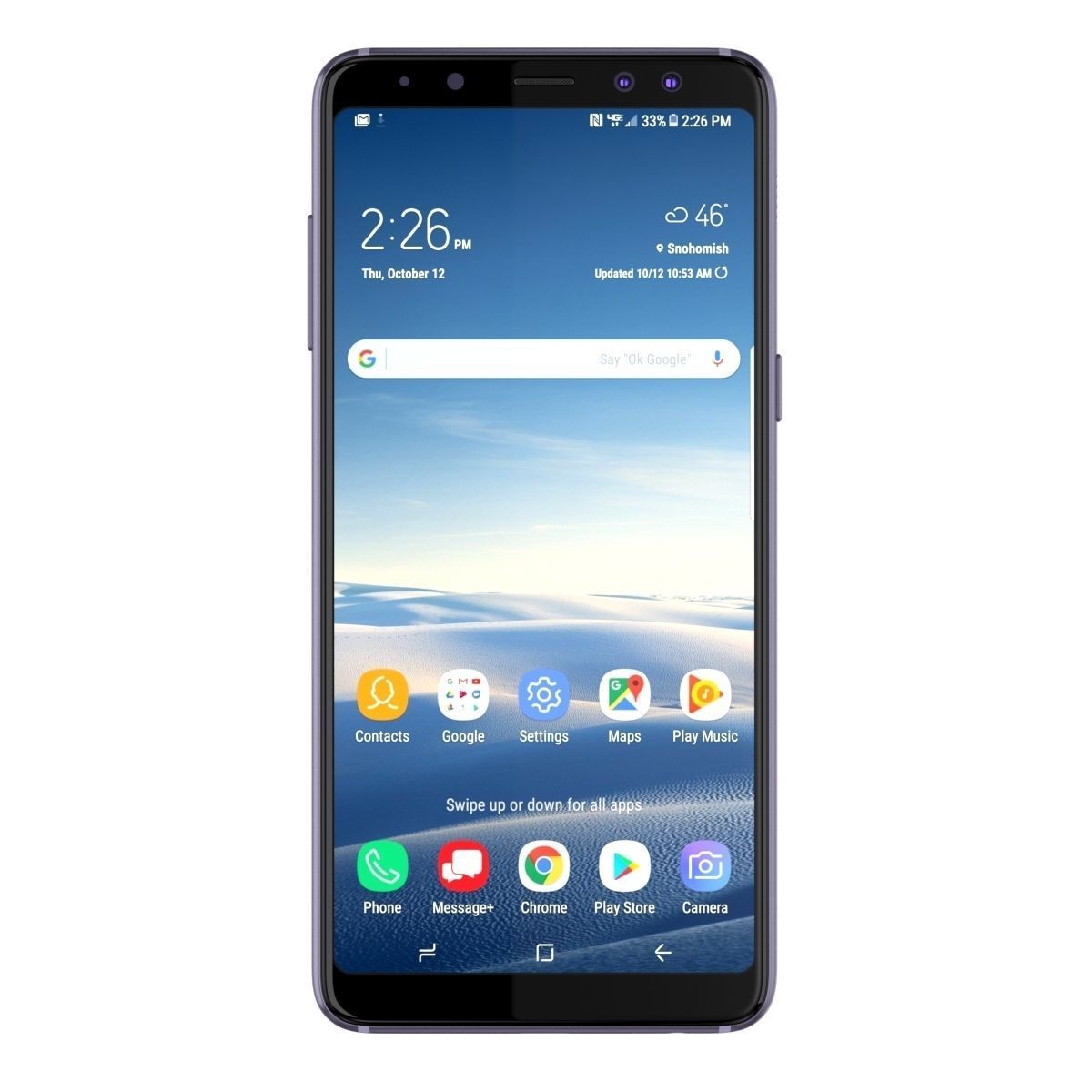 Samsung Galaxy A8 Plus 2018 Orchid Grey 3D model_7