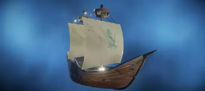 Pirate Ship Hand-Painted
