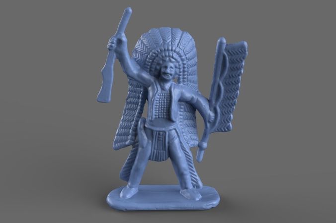 3D Miniature Native American Toy Figurine 3D model