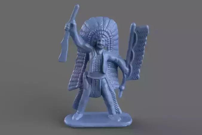 3D Miniature Native American Toy Figurine 3D model