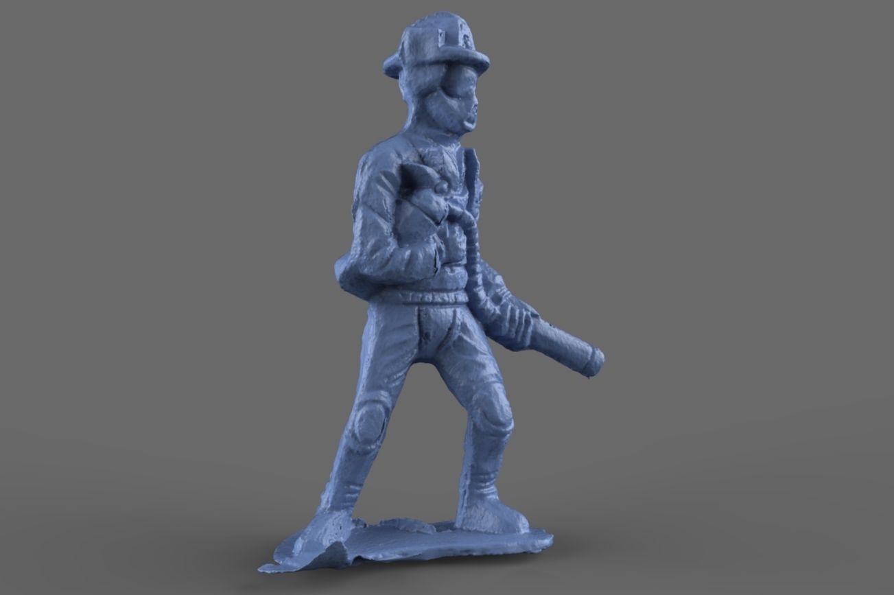 3D Firefighter Extinguisher Miniature Figurine 3D model_3