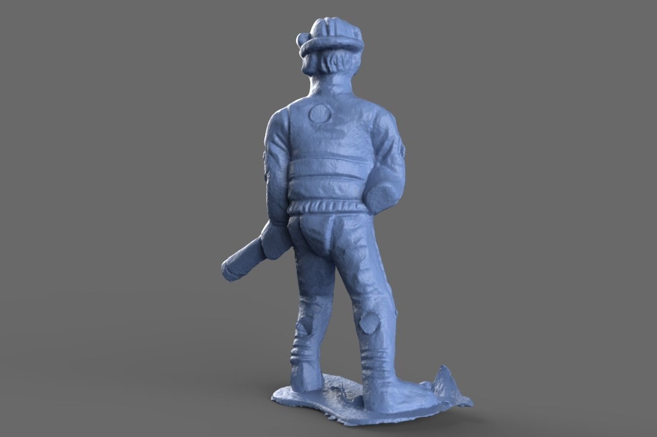 3D Firefighter Extinguisher Miniature Figurine 3D model_2