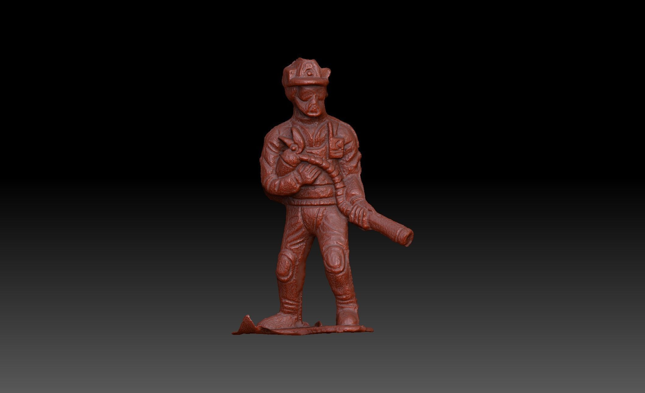 3D Firefighter Extinguisher Miniature Figurine 3D model_9
