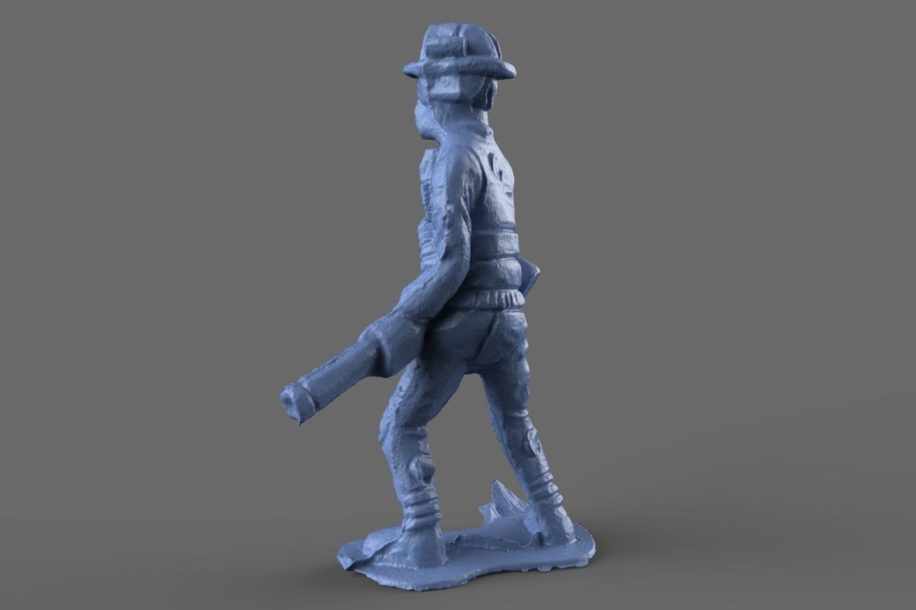 3D Firefighter Extinguisher Miniature Figurine 3D model_1