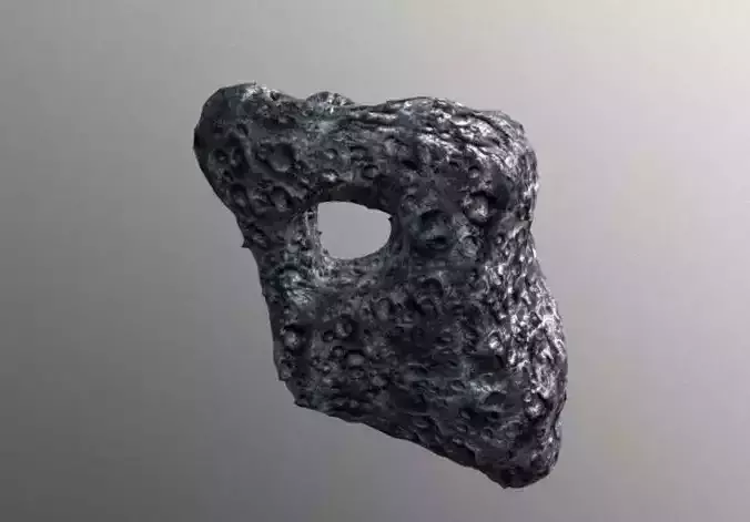 asteroid rock with hole in it