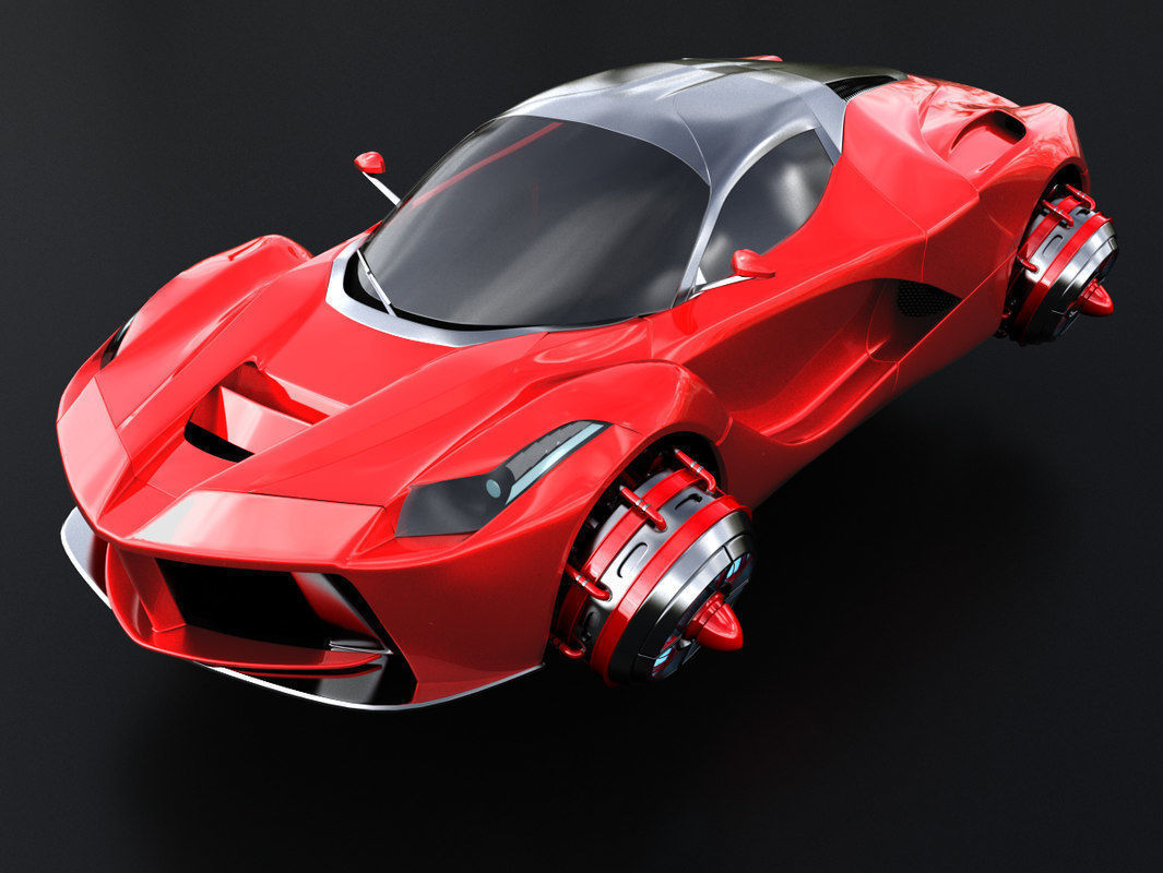 Hover sport cars Set 5in1 3D model_7