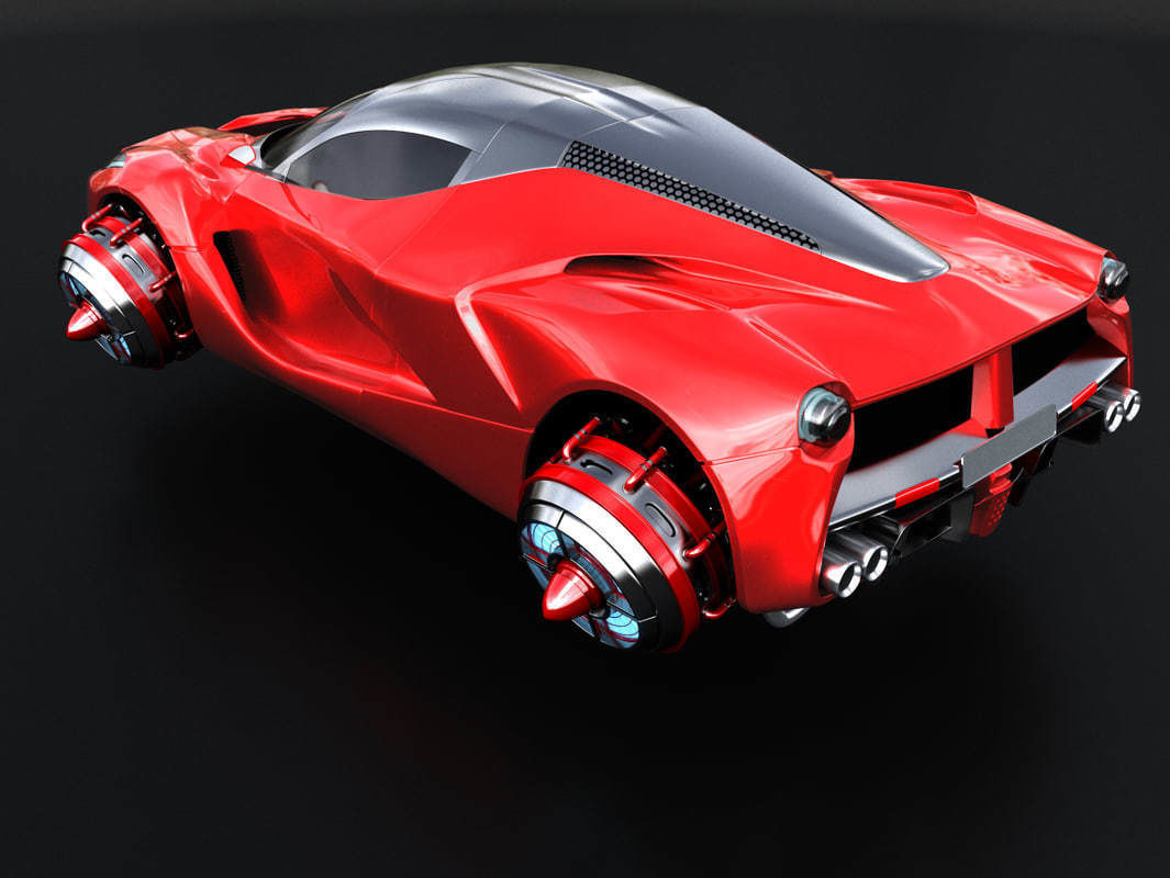 Hover sport cars Set 5in1 3D model_8