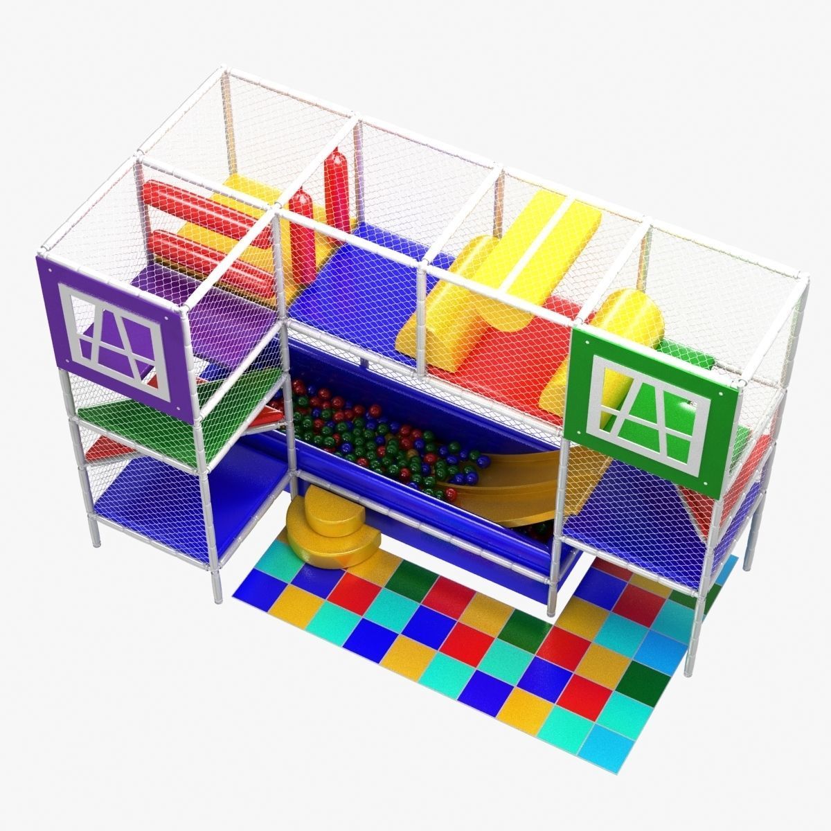 indoor kids playground 3D model_2