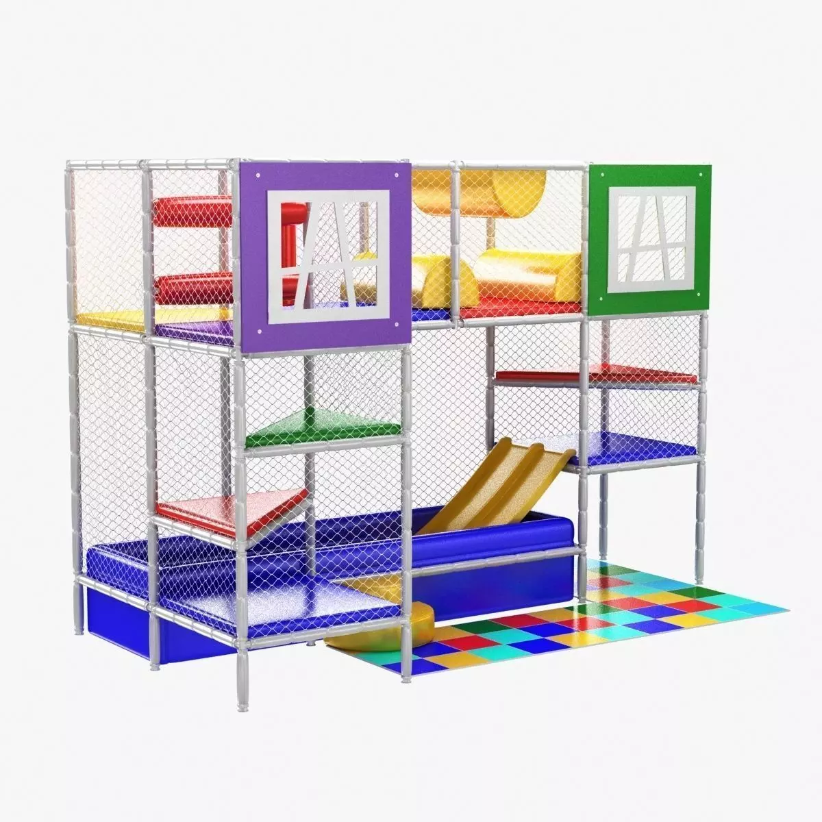 indoor kids playground 3D model_0