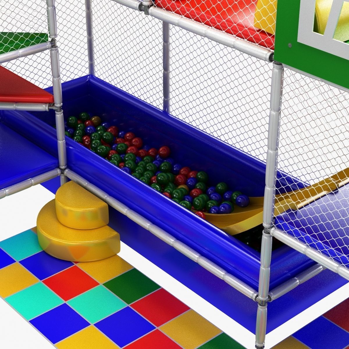 indoor kids playground 3D model_9