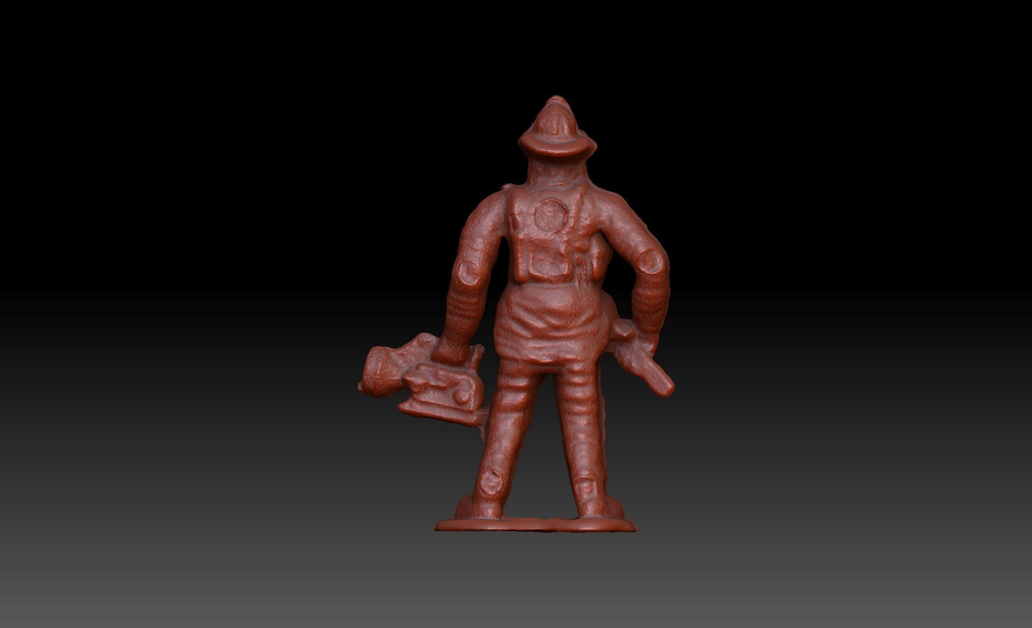Firefighter Mechanic Toy Miniature 3D model_7