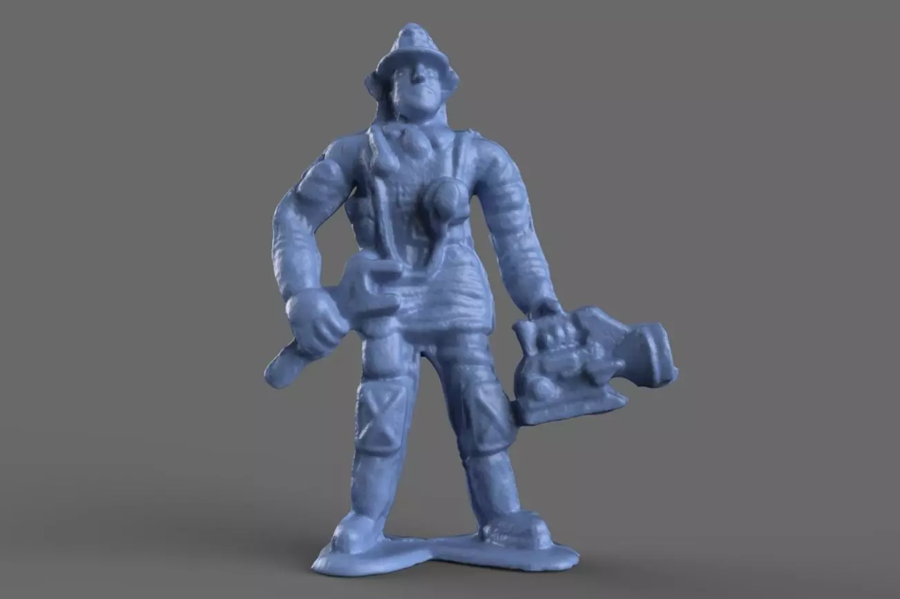 Firefighter Mechanic Toy Miniature 3D model_0