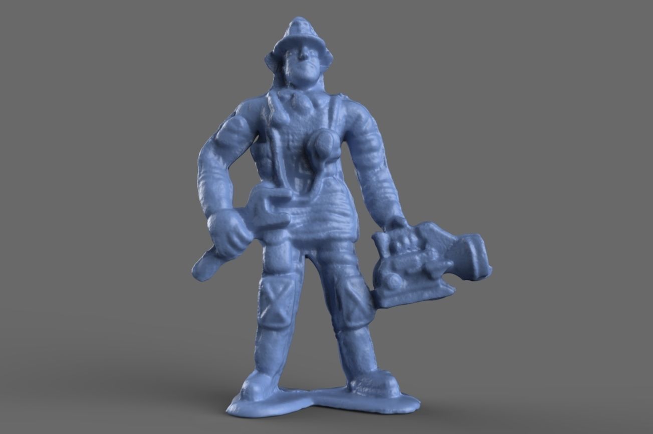 Firefighter Mechanic Toy Miniature 3D model_4