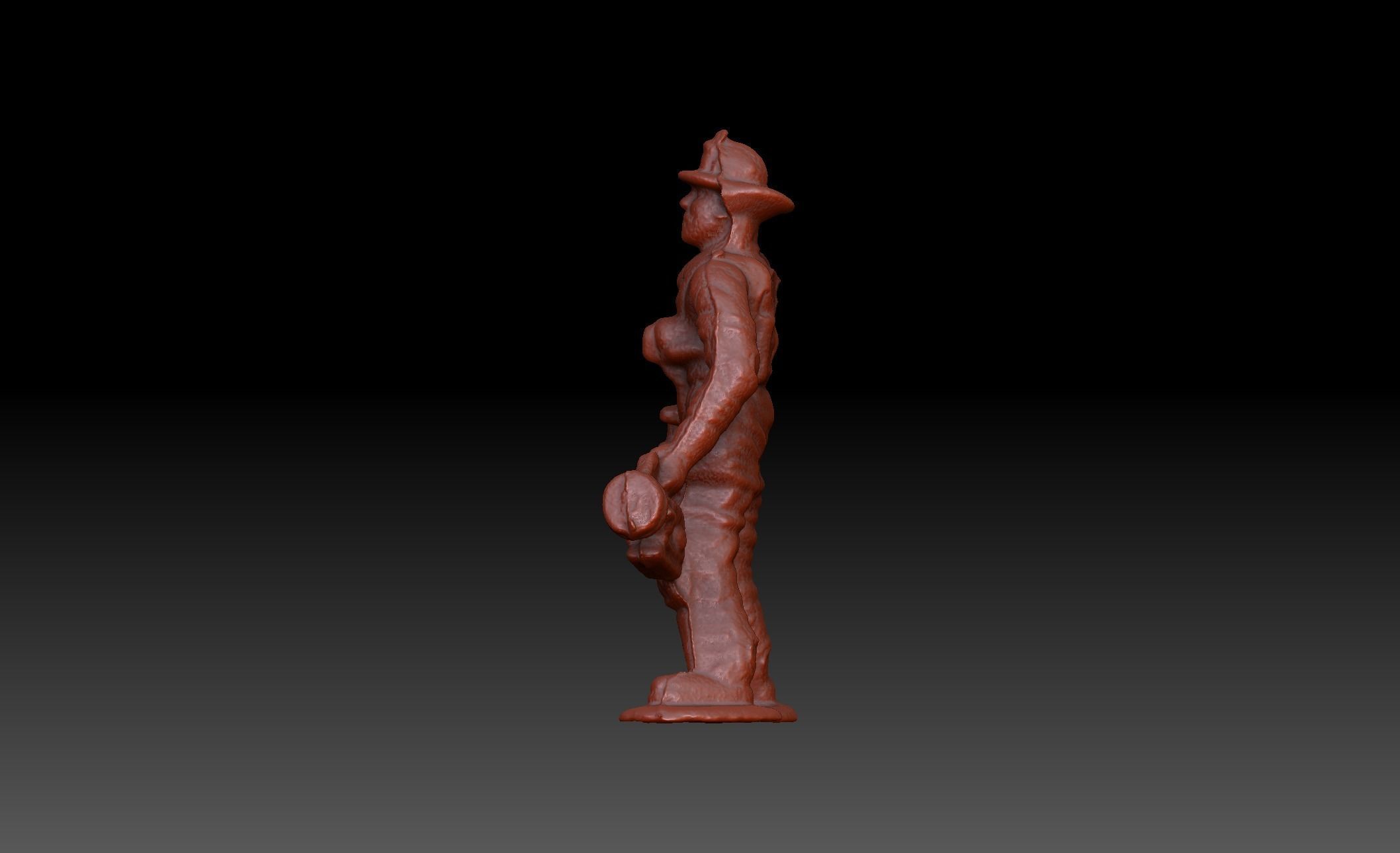 Firefighter Mechanic Toy Miniature 3D model_6