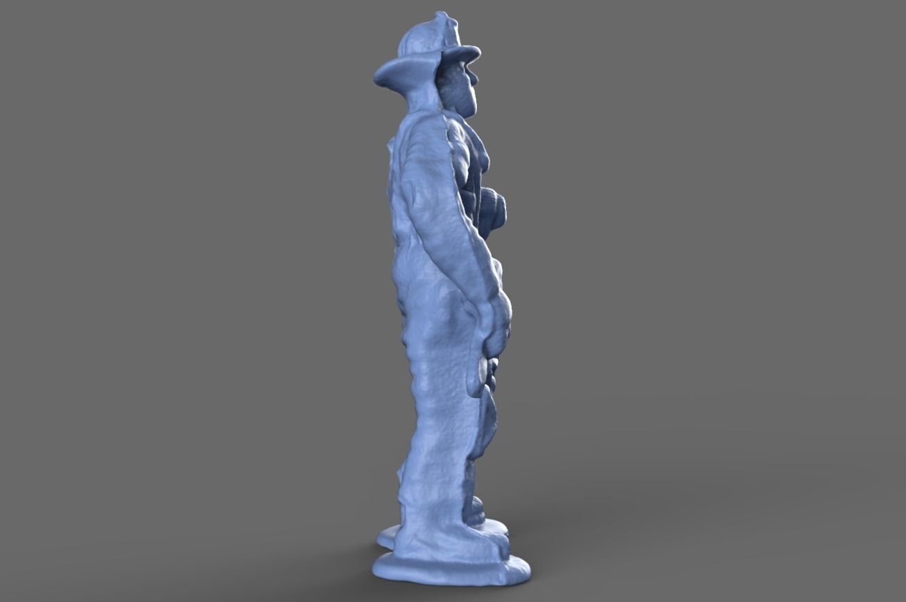 Firefighter Mechanic Toy Miniature 3D model_3