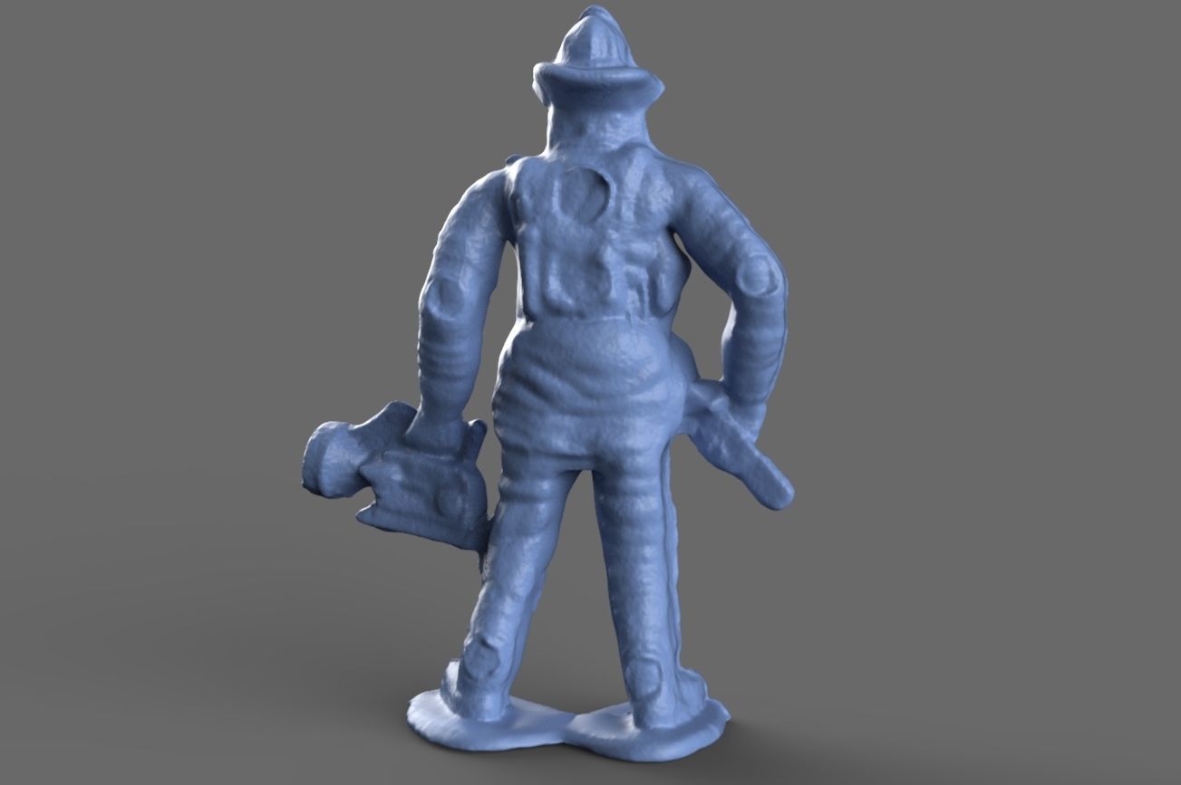 Firefighter Mechanic Toy Miniature 3D model_2