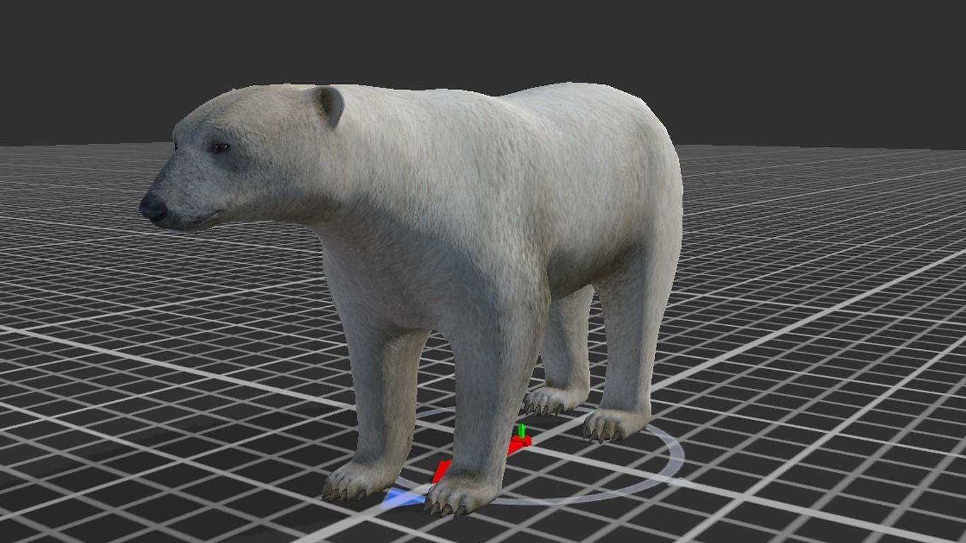 Polar Bear Low-poly 3D model_3