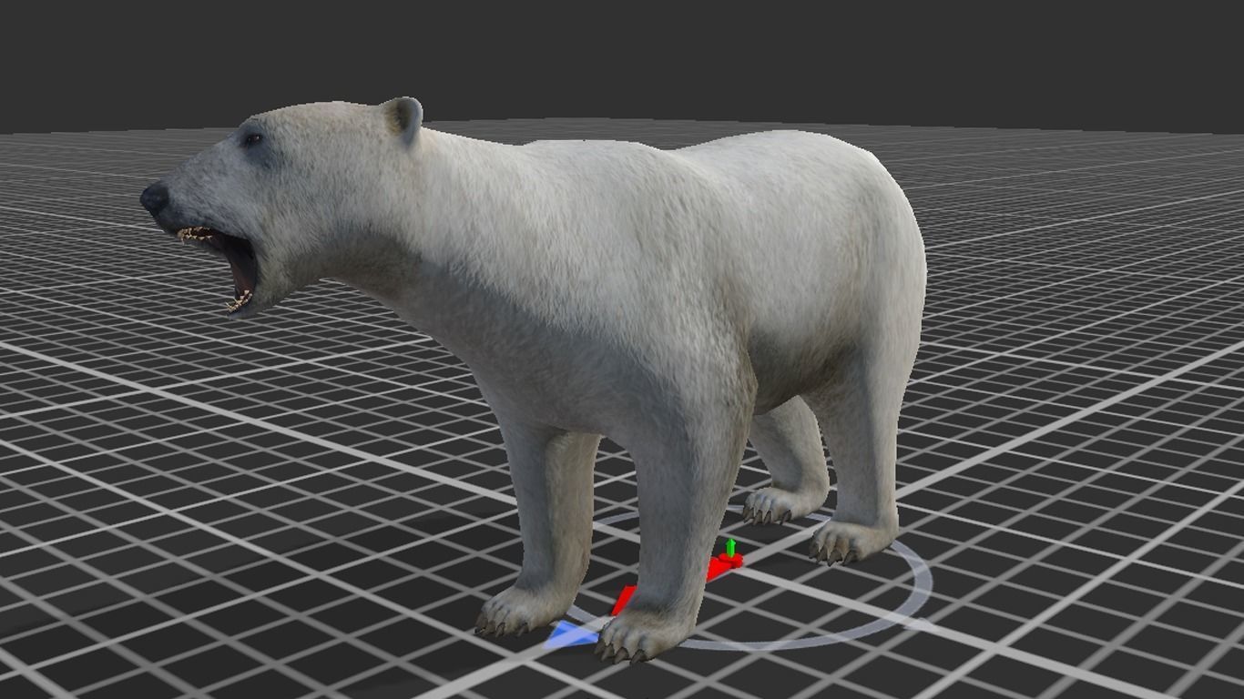 Polar Bear Low-poly 3D model_4