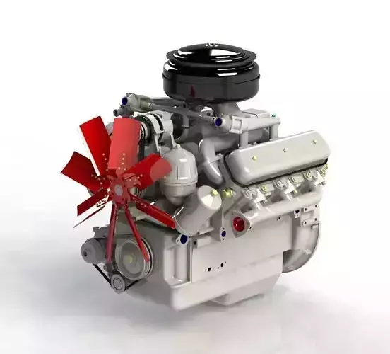 Engine YAMZ236 3D print model
