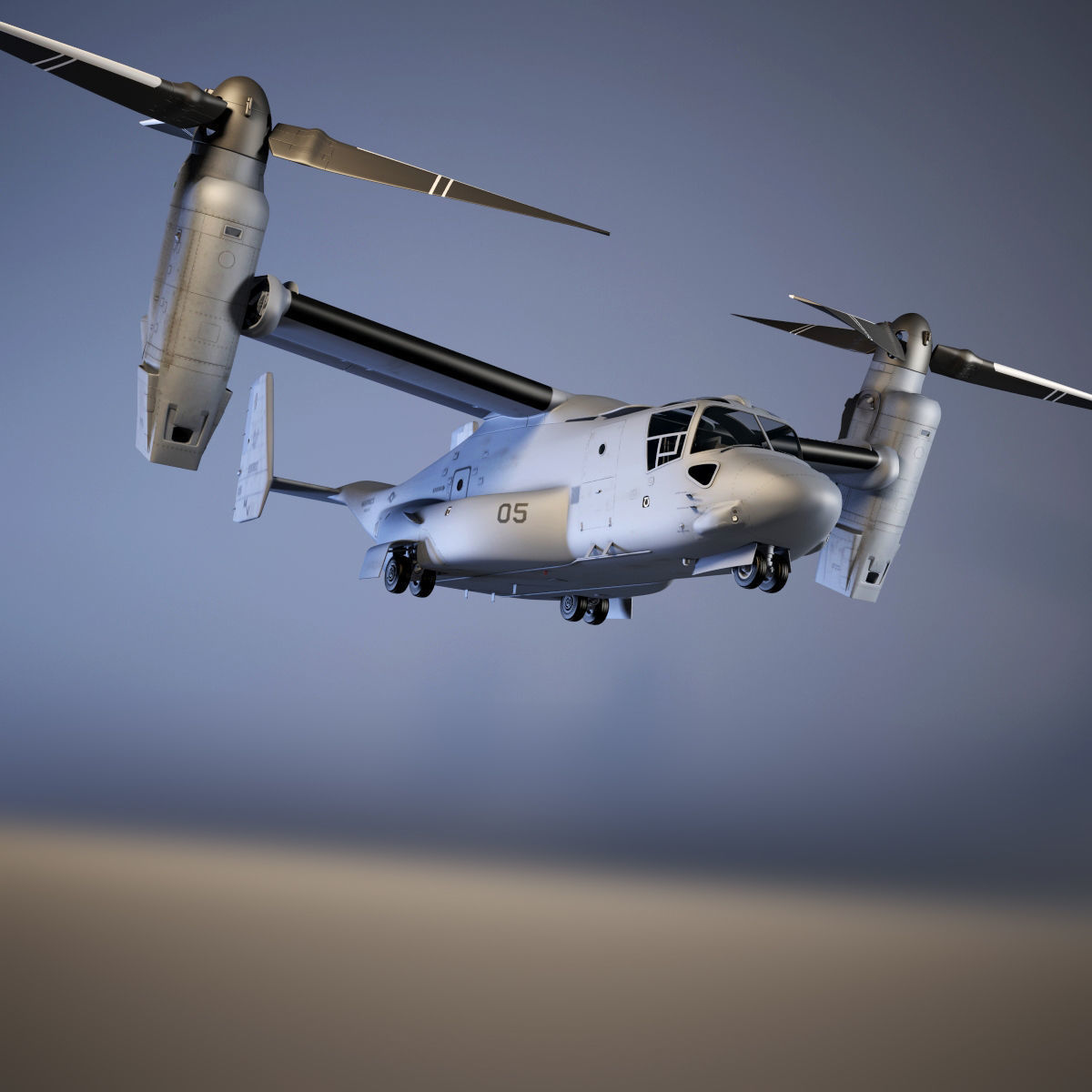 Helicopter MV22 3D model_10