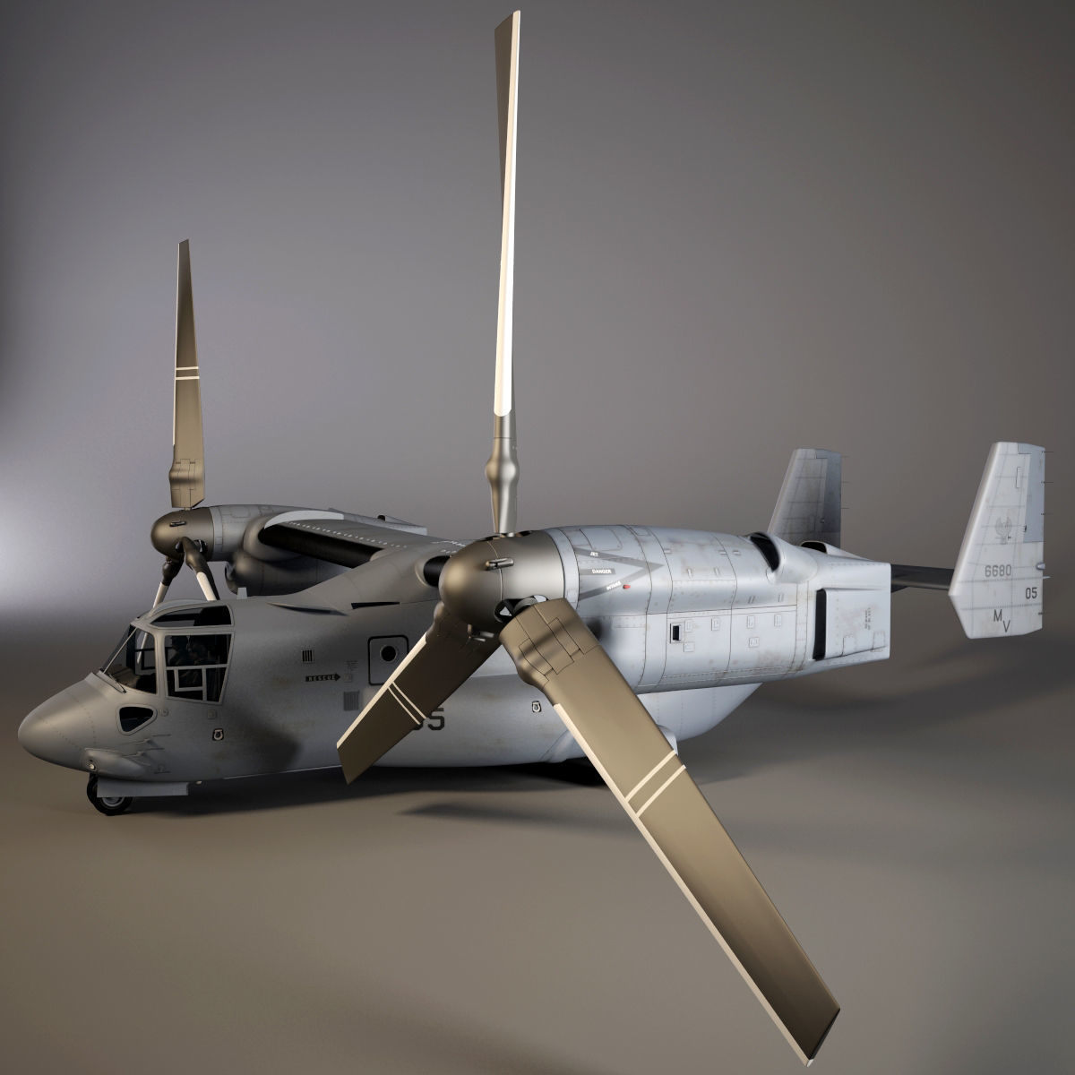 Helicopter MV22 3D model_5