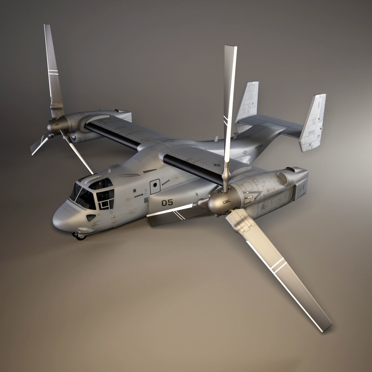 Helicopter MV22 3D model_4