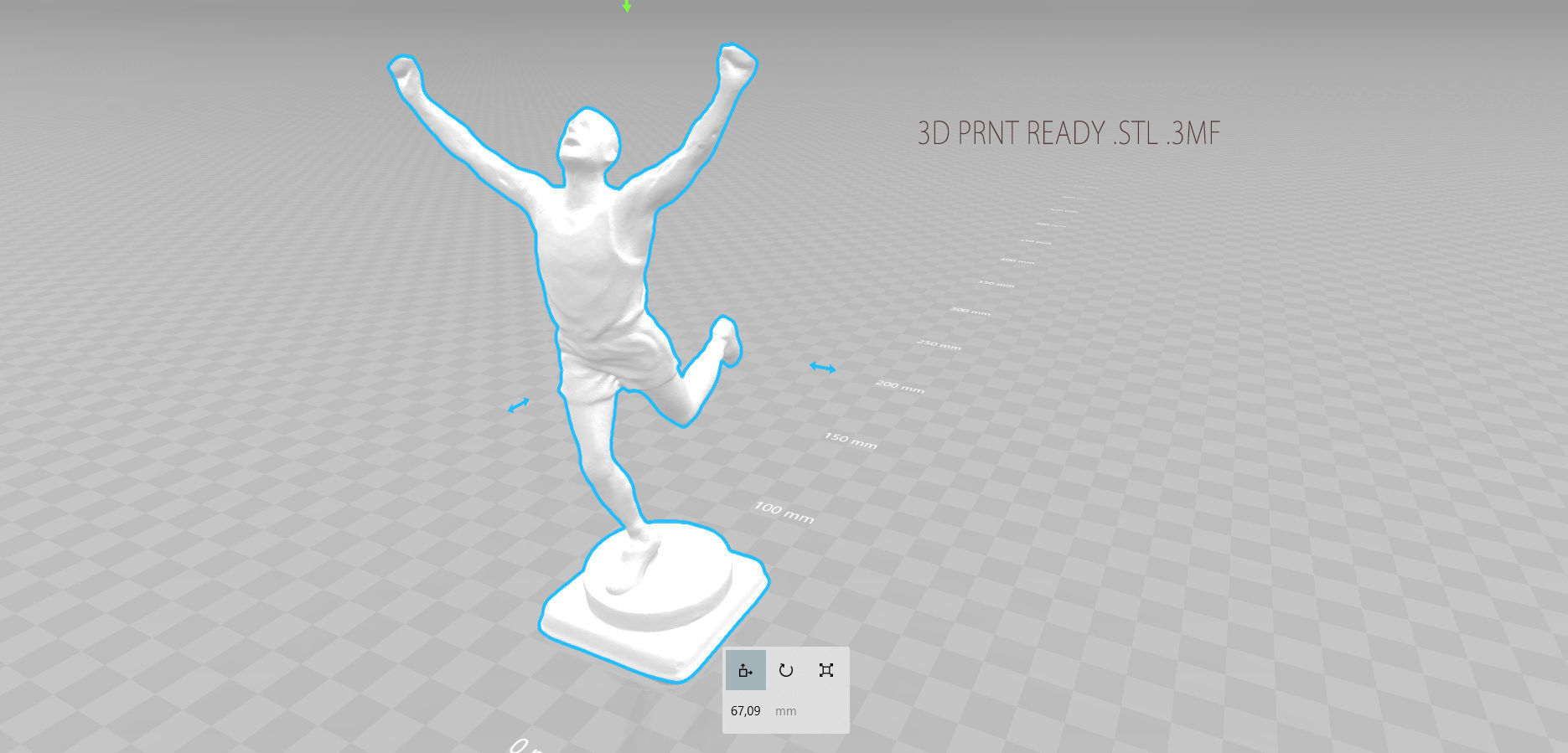 Runner Trophy Low-poly 3D model_6