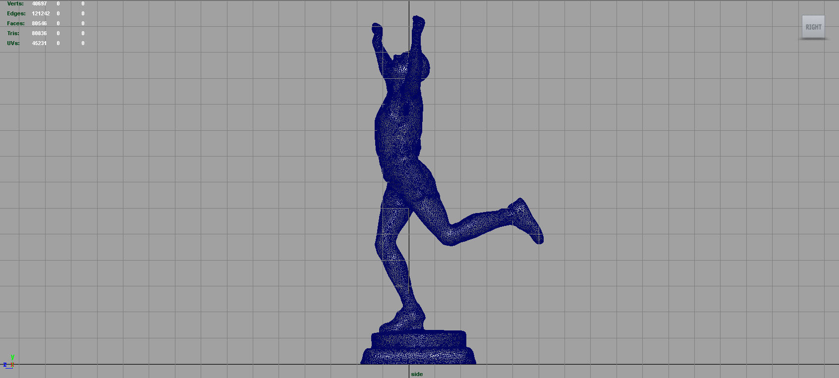 Runner Trophy Low-poly 3D model_11