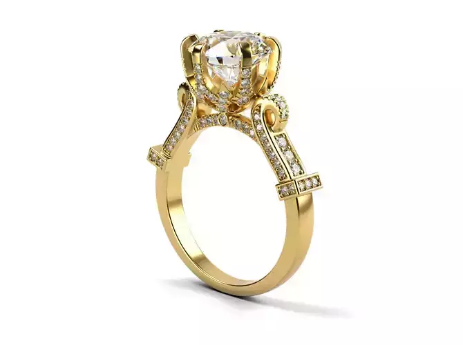 Vintage Wedding Ring  3D print model