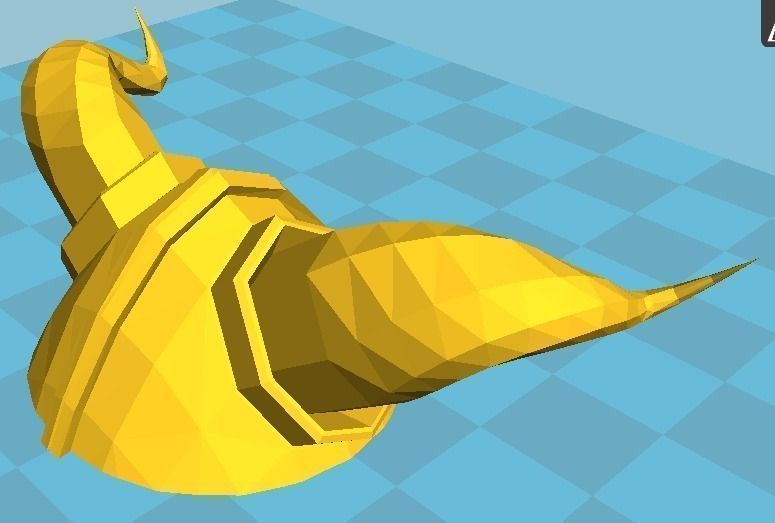 Horns golden hat Free 3D print model