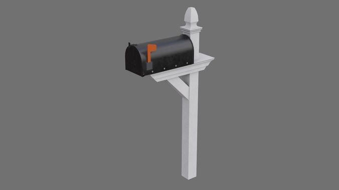 Letter Box 1A Low-poly 3D model