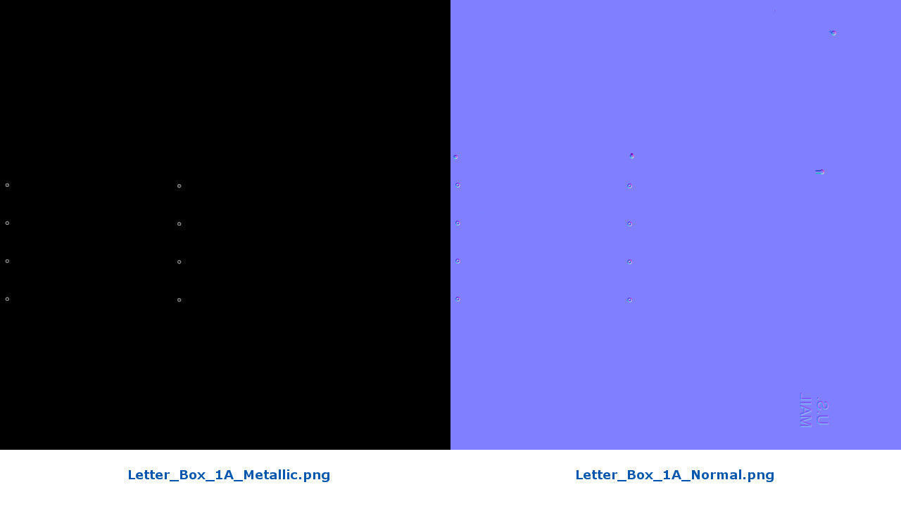 Letter Box 1A Low-poly 3D model_8