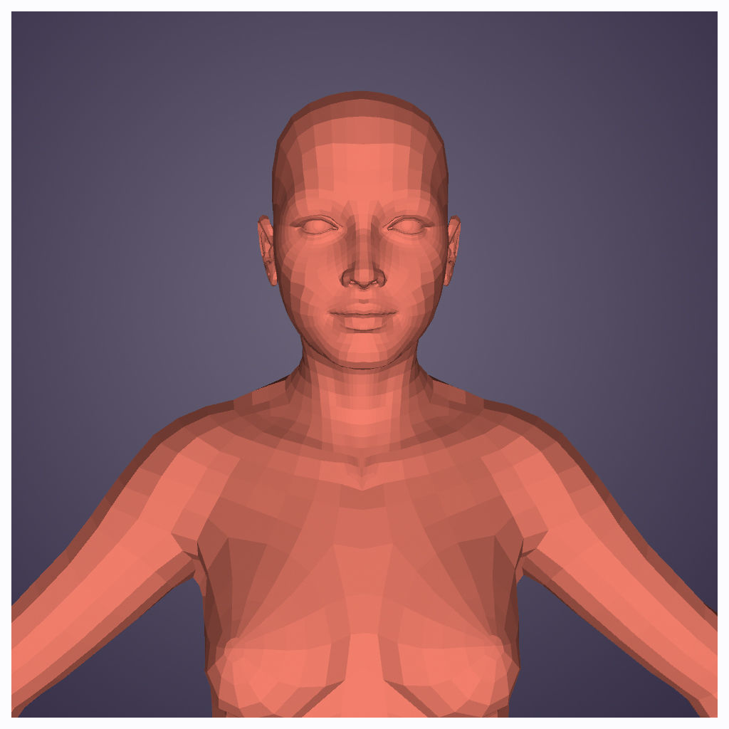 female base model 3D model_2