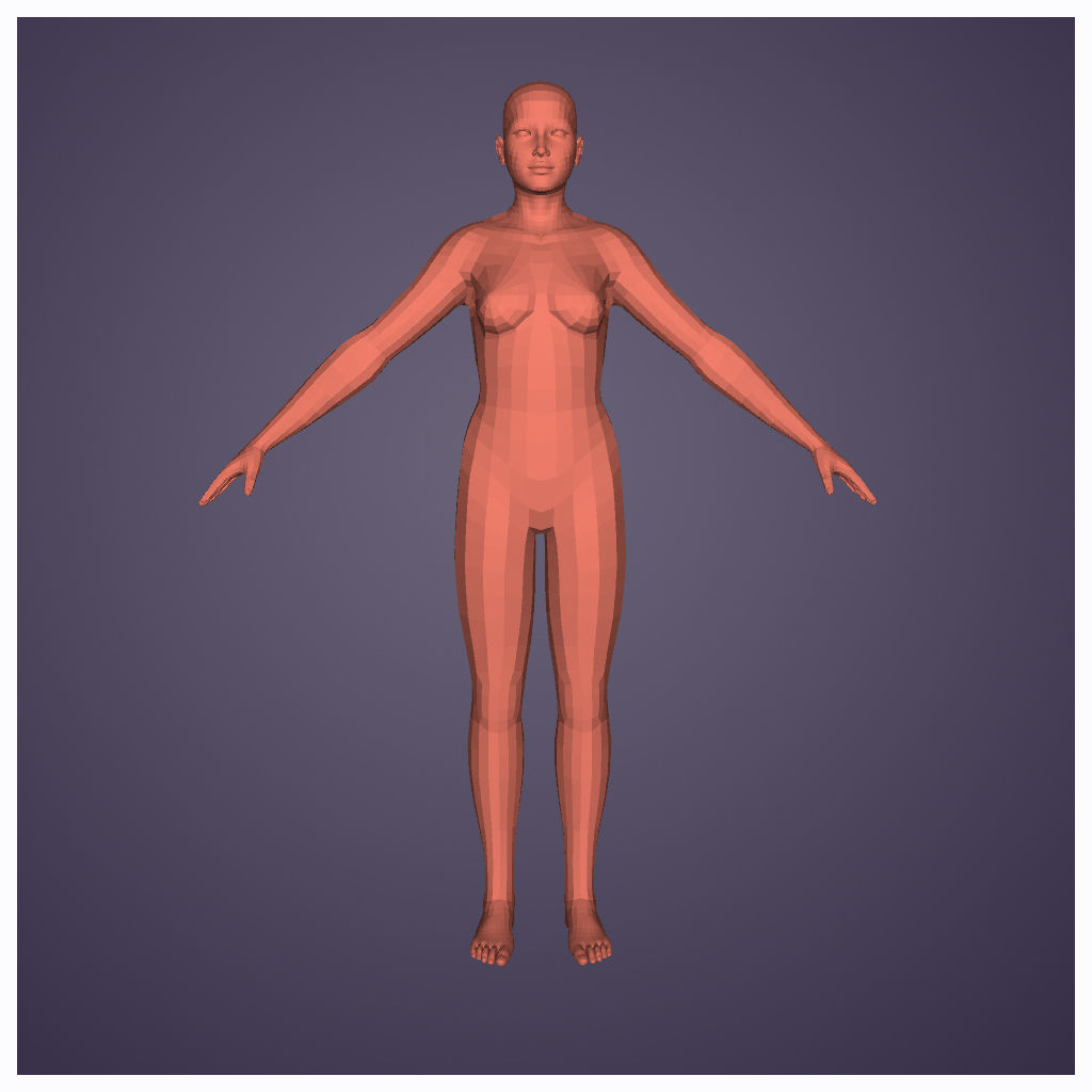 female base model 3D model_1