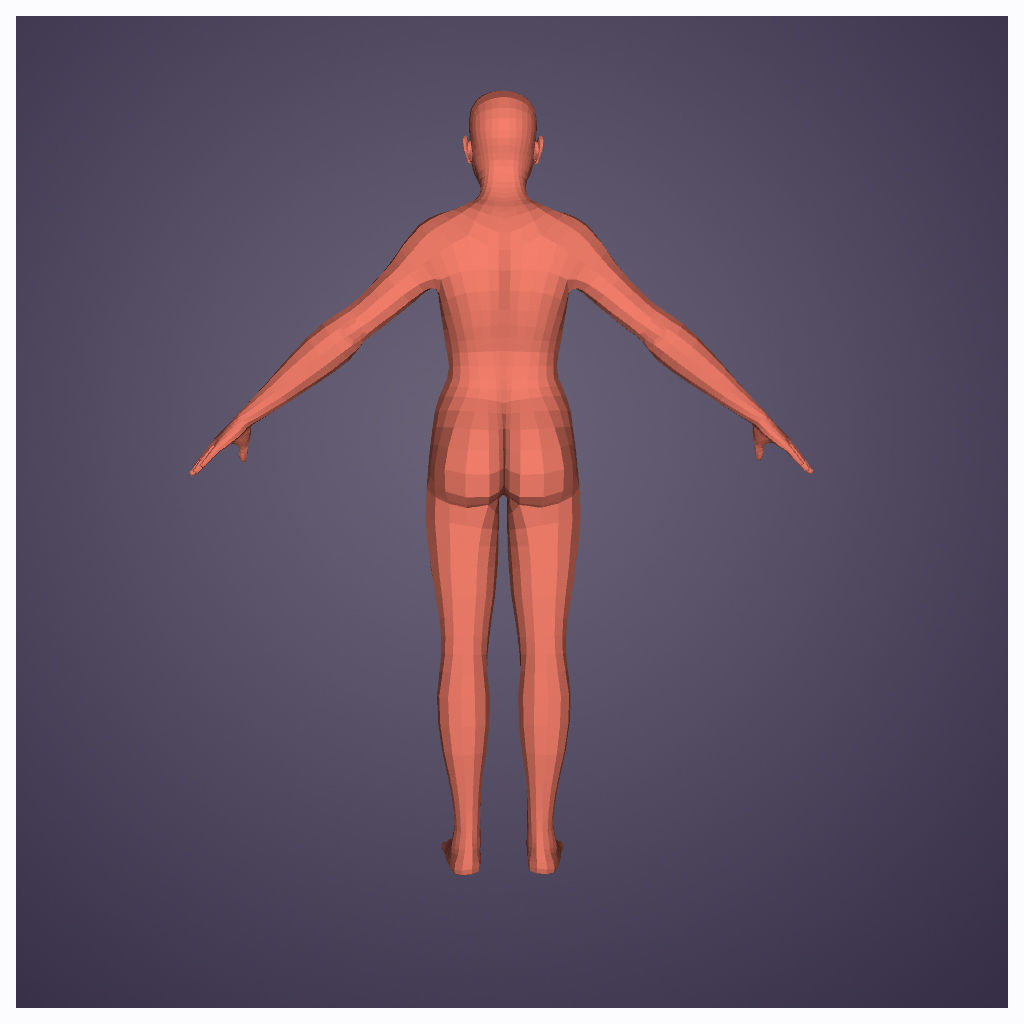 female base model 3D model_4