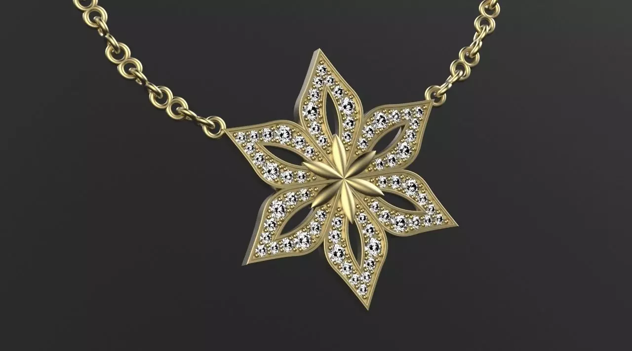Flower Design Pendant 3D print model_0