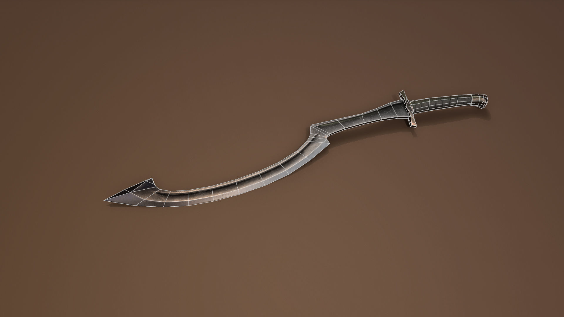 Khopesh Sword - Game Ready Low-poly 3D model_2