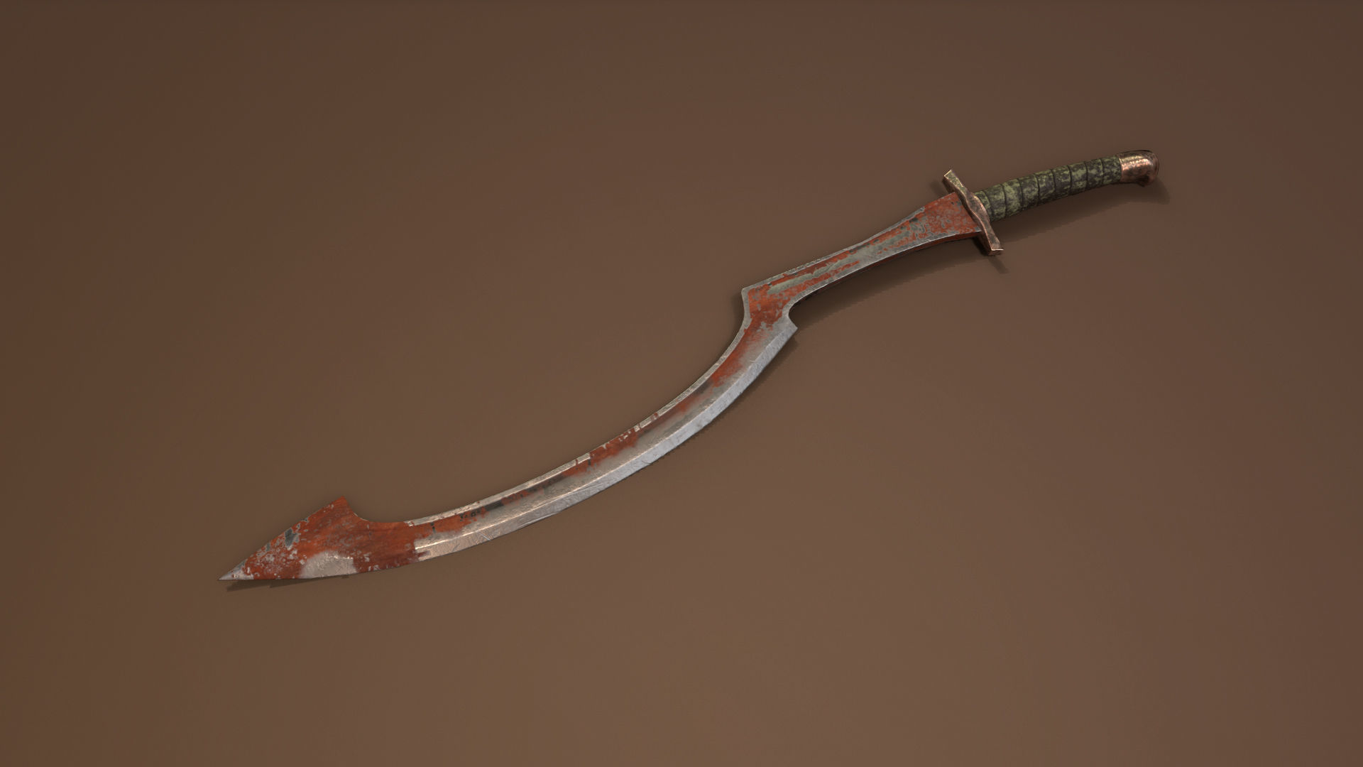 Khopesh Sword - Game Ready Low-poly 3D model_4