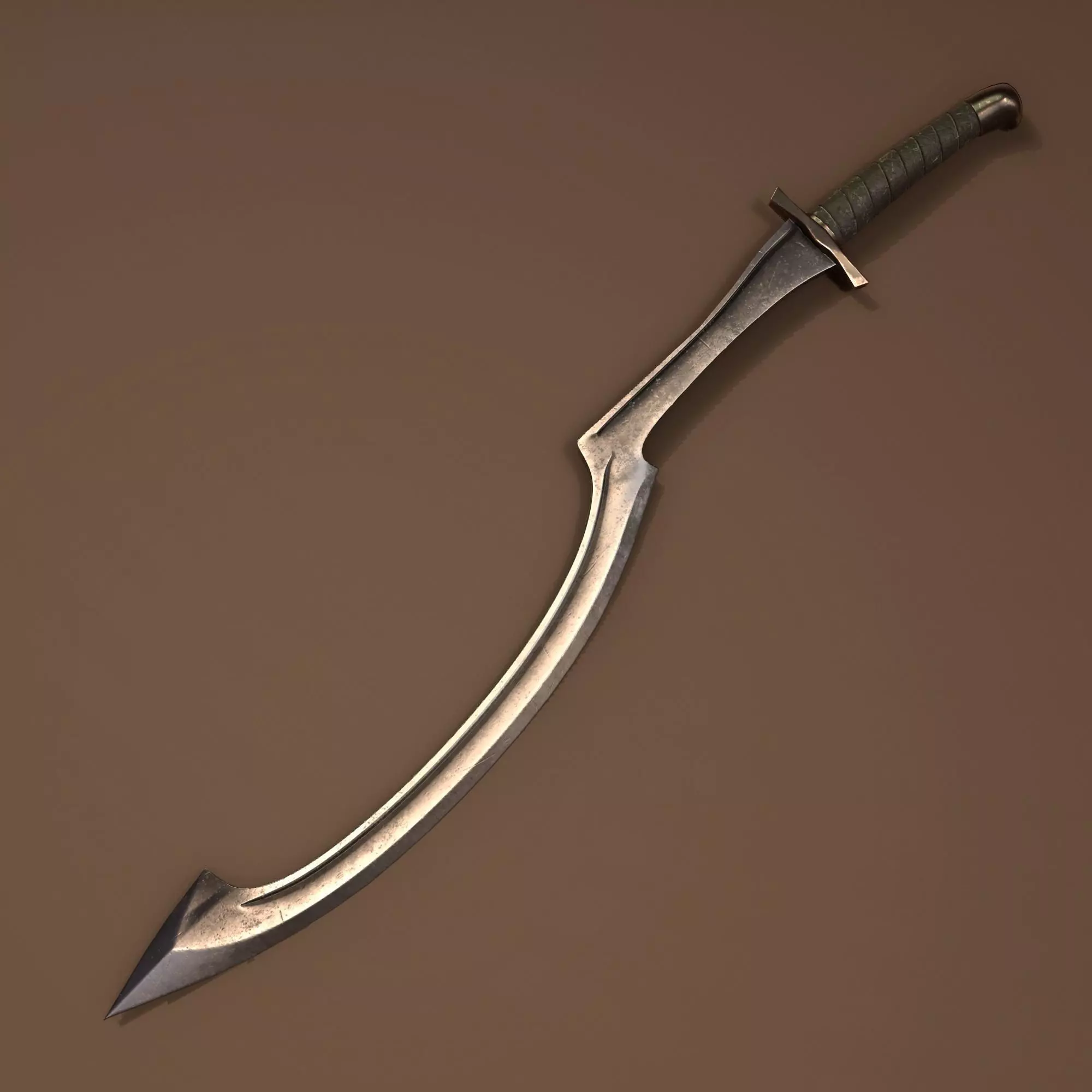 Khopesh Sword - Game Ready Low-poly 3D model_0