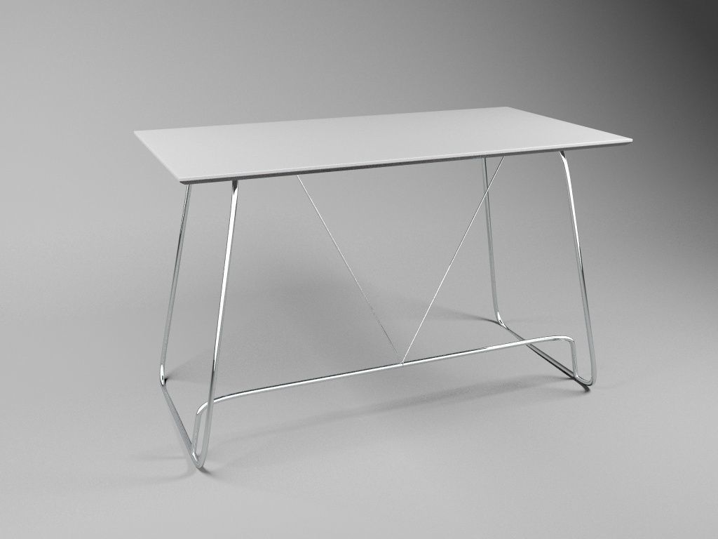 table Byurokrat DL-HG001White 3D model_3