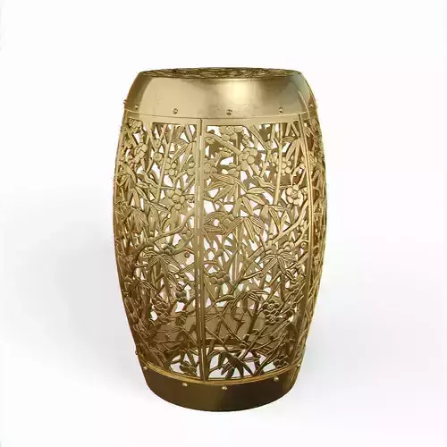 Midcentury Asian Inspired Garden Stool