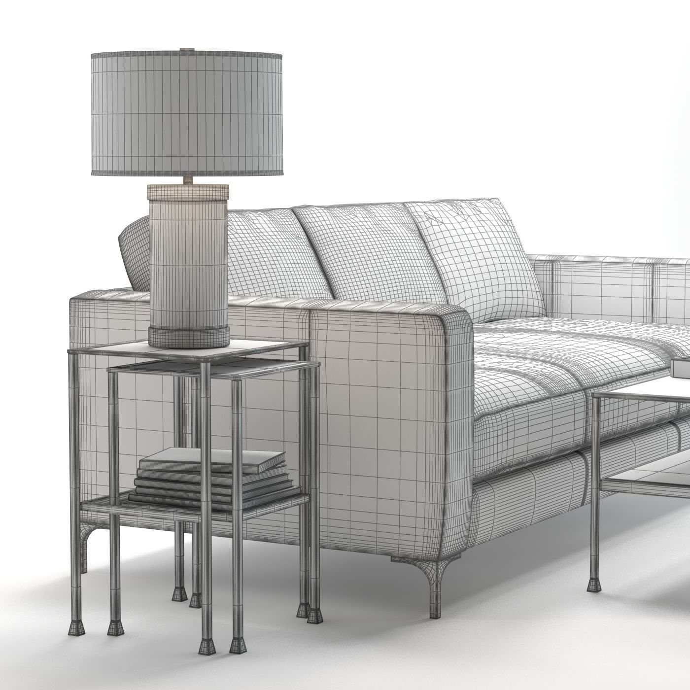 Pottery Barn Jake set 4 3D model_3