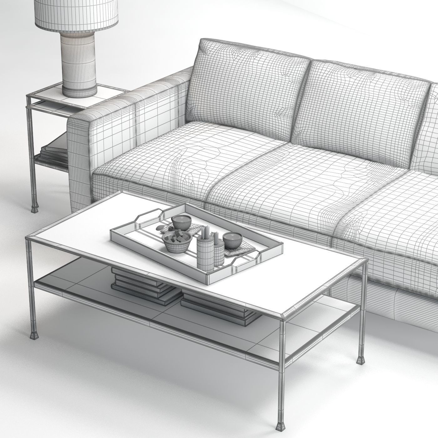 Pottery Barn Jake set 4 3D model_5