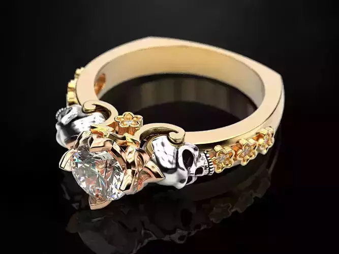 Skull Engagement Ring 7