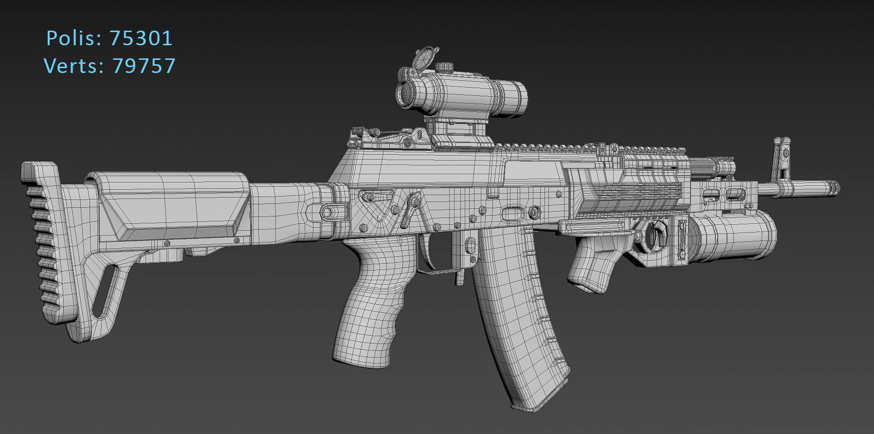 Kalashnikov AK 12 rifle 3D model_10